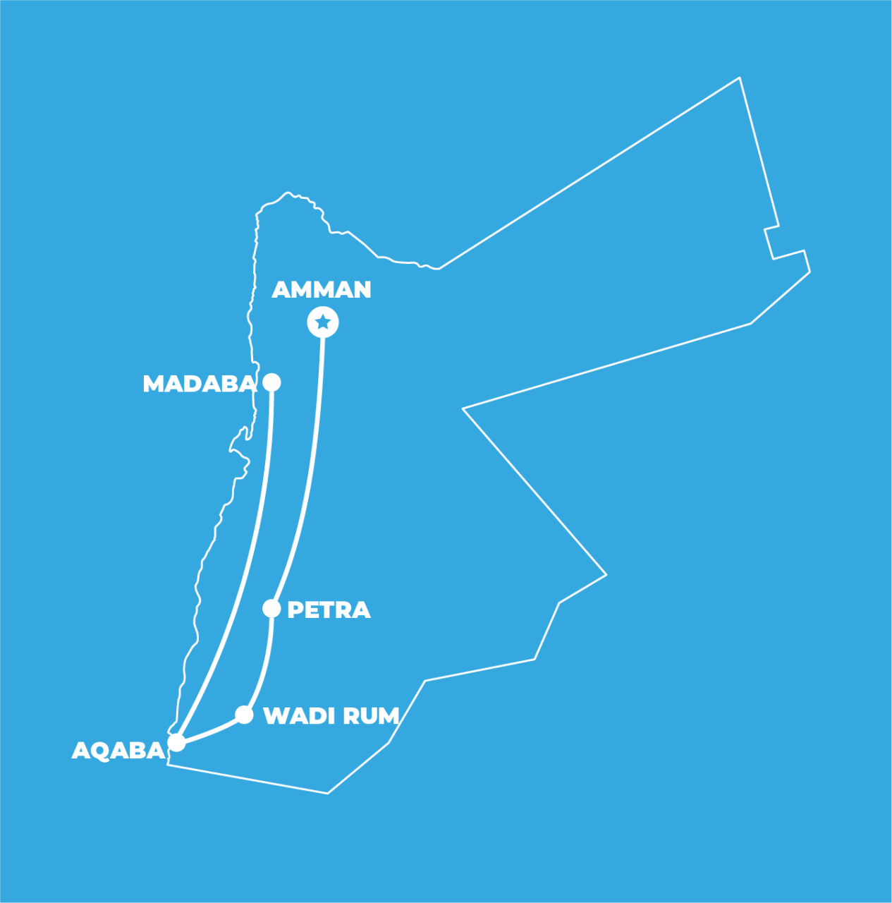 Map for Jordan Uncovered with TruTravels