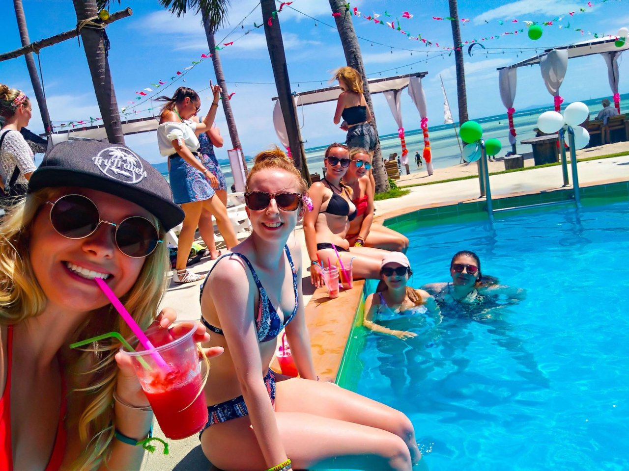 A selfie by the pool in Koh Phi Phi Thailand 